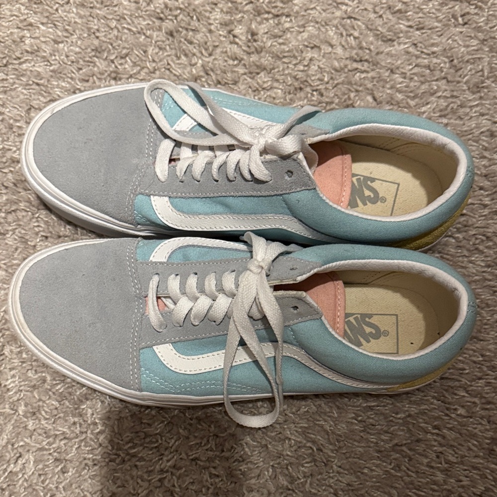 Vans Pastel Blue and Gray Sneakers
